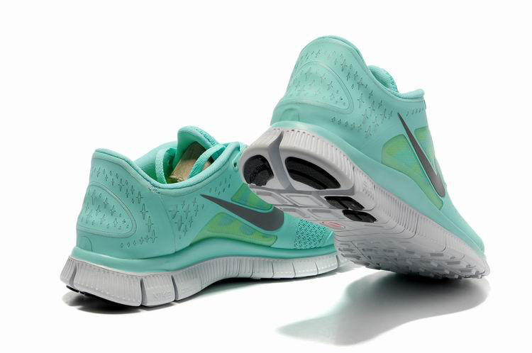 Hot Nike Free5.0 Women Shoes Gray/Aquamarine